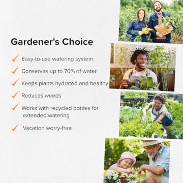 The Olla Company Classic Olla Watering Pot with Lid - Terracotta Self Watering Irrigation System for...