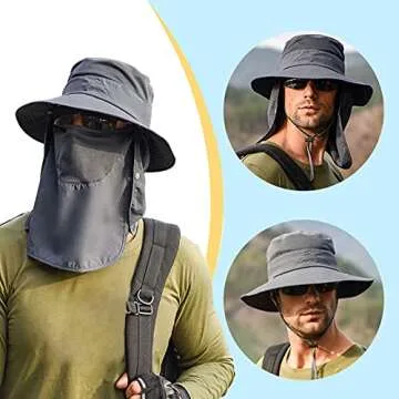 Fishing Hat with UV Protection & Detachable Flaps