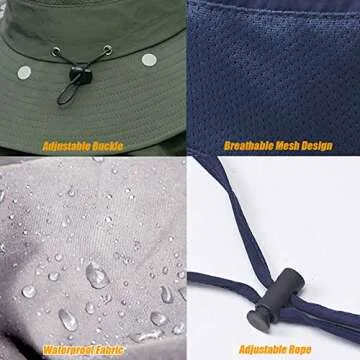 Fishing Hat with UV Protection & Detachable Flaps