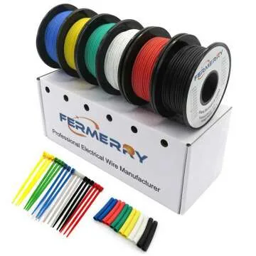 16 Gauge Silicone Stranded Wire - 10ft Jumper Wire in 6 Colors