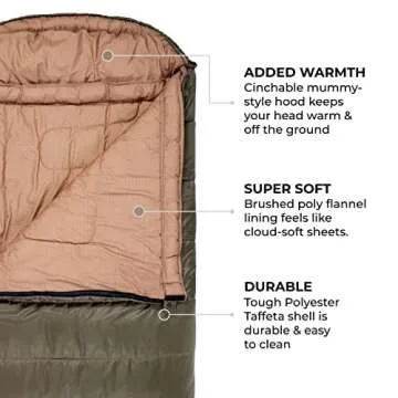 TETON Sports Celsius XXL Sleeping Bag - Warm & Spacious