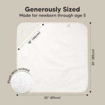 KeaBabies Hooded Bath Towel for Newborns - Soft & Absorbent