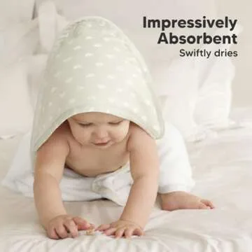 KeaBabies Hooded Bath Towel for Newborns - Soft & Absorbent