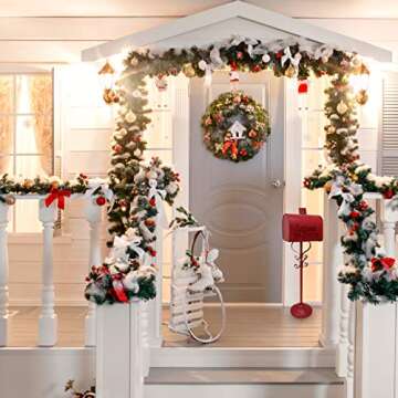 Christmas Mailbox Letters To Santa Claus Metal Holiday Decor, Christmas Cards To The North Pole- Large 48" Red Enchanted Winter Decorative Vintage Magical Northpole Outdoor Mail Box Letter Holder