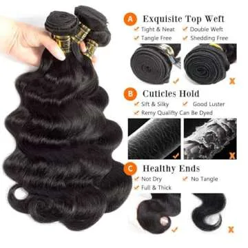 QTHAIR 16A Grade Body Wave Virgin Hair Extensions
