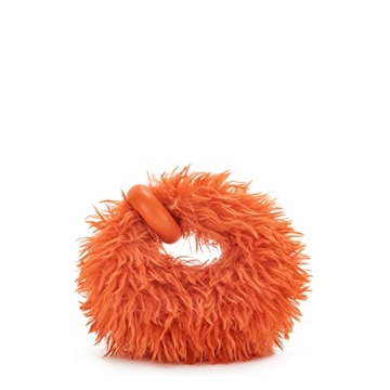 JW PEI Women's Abacus Top Handle Bag in Faux Fur Orange