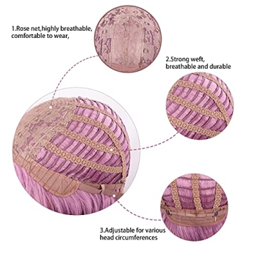 AISI QUEENS Long Purple Wig for Women | Cosplay & Parties