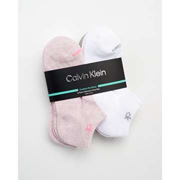 Calvin Klein Women's Low Cut Socks - 6 Pack Performance Cushion Comfort No Show Socks - Breathable A...