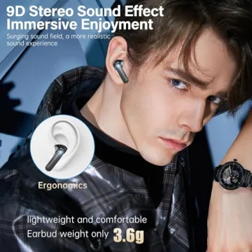 Fhumsh Wireless Earbuds with 50H Playtime and LED Display
