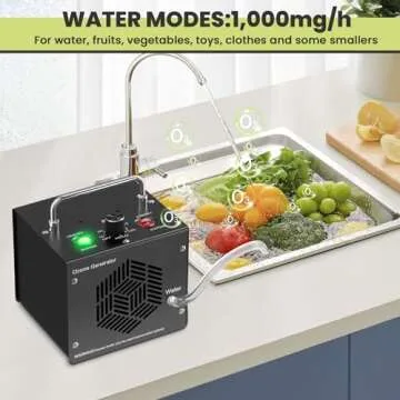 Medvoe 0zone Generator for Water & Air - O3 Air Purifier for Home & Car, Ozone Machine Odor Removal for Smoke & Pet (Black)