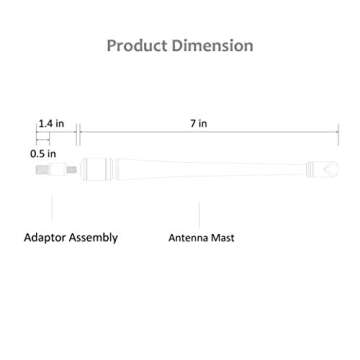 RYDONAIR Short Antenna Compatible with Jeep Wrangler 2007+ & Jeep Gladiator 2020+, Internal Copper Coil for Enhanced Reception, Car Wash Proof, 7 inches Rubber Antenna Replacement