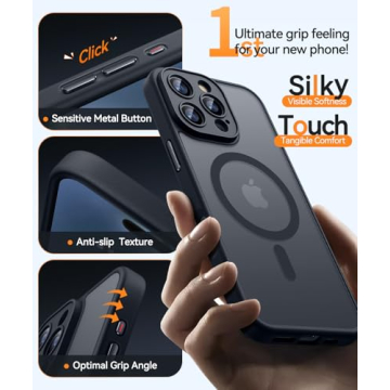 CANSHN Magnetic iPhone 16 Pro Case - Black