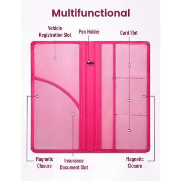 Yarnic Car Registration and Insurance Holder for Organizing Documents