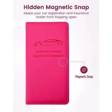 Yarnic Car Registration and Insurance Holder for Organizing Documents