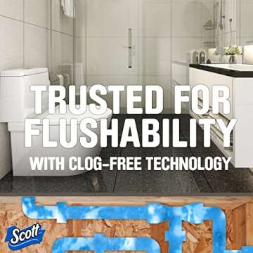 Scott Rapid Dissolving Toilet Paper, 4 Rolls (Pack of 12)
