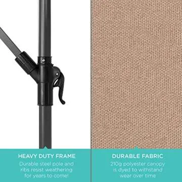 Best Choice Products 10FT Solar LED Umbrella for Outdoors