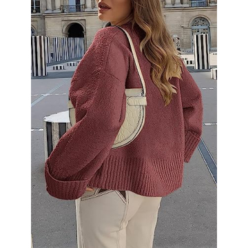 ANRABESS Women's Oversized Fuzzy Knit Sweater Fall 2024