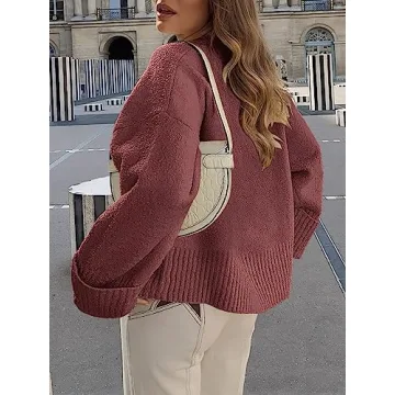 ANRABESS Women's Oversized Fuzzy Knit Sweater Fall 2024