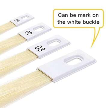 Hair Swatch For Testing Color, Lightest Blonde 8 Inch 30 Pieces, 2 Free Swatches Holders