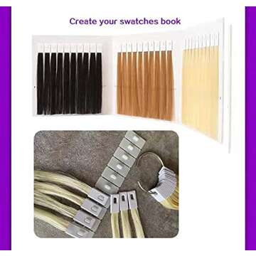 Hair Swatch For Testing Color, Lightest Blonde 8 Inch 30 Pieces, 2 Free Swatches Holders