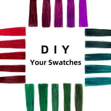 Hair Swatch For Testing Color, Lightest Blonde 8 Inch 30 Pieces, 2 Free Swatches Holders