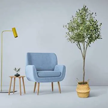 MARKABLE Artificial Olive Tree Potted Olive Plant Tall 70.9" Super Dense Branches Olive Fruits for Indoor Decor Outdoor Modern Home Office Living Room Office Bathroom Gift, 70.9 Inch Faux Olive Tree