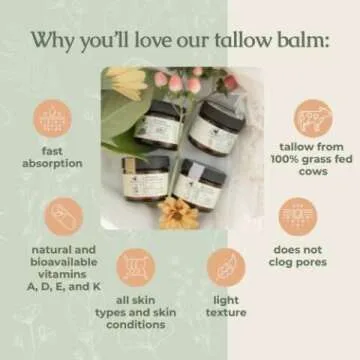 Handmade "Blue Outback" Australian Whipped Tallow Balm with Emu, Jojoba, Sandalwood, and Blue Cypress - 1.3 oz -