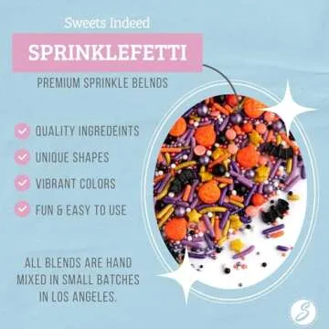 Sweets Indeed Halloween Sprinkles, Candy Eyeballs, Edible Sprinkle Mix, Perfect for Cake Decorations, Baking, Ice Cream, Cookies, Cupcake Topper, 4 ounces (Toil & Trouble)