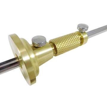 Taytools 464763 Solid Brass Wheel Woodworking Precision Marking Cutting Gauge with 2 Extra Cutters Micro Adjust Head