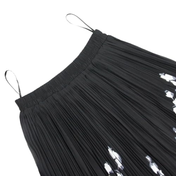 OBBUE Women's Lightweight Pleated Chiffon Midi Skirt