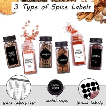 Churboro 36 Spice Jars with 547 Labels for Organized Kitchen