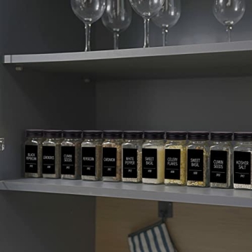 Churboro 36 Spice Jars with 547 Labels for Organized Kitchen