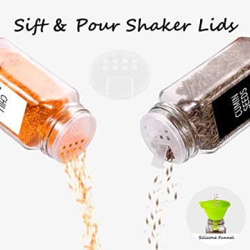 Churboro 36 Spice Jars with 547 Labels for Organized Kitchen