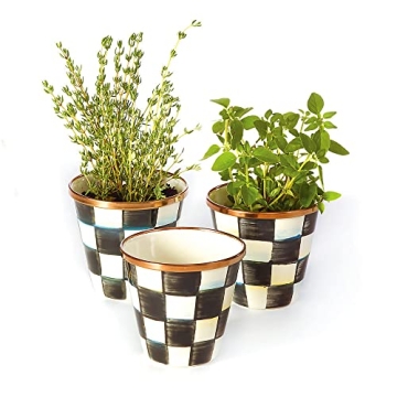 MacKenzie-Childs Decorative Herb Pots - Set of 3