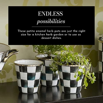 MacKenzie-Childs Decorative Herb Pots - Set of 3