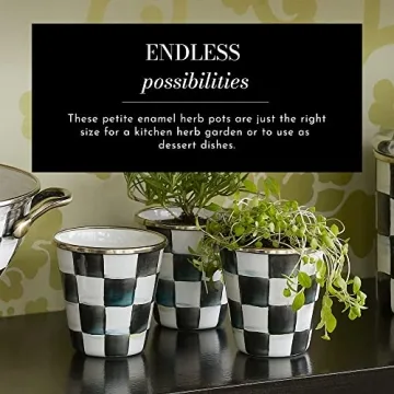 MacKenzie-Childs Decorative Herb Pots - Set of 3