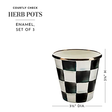 MacKenzie-Childs Decorative Herb Pots - Set of 3