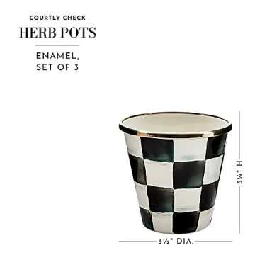 MacKenzie-Childs Decorative Herb Pots - Set of 3