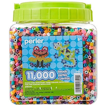 Perler Beads Assorted Multicolor Fuse Beads for Kids Crafts, 11000 pcs