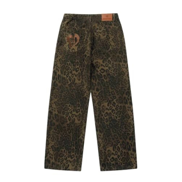 Aelfric Eden Leopard Print High Waist Jeans Unisex