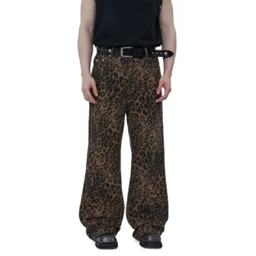 Aelfric Eden Leopard Print High Waist Jeans Unisex