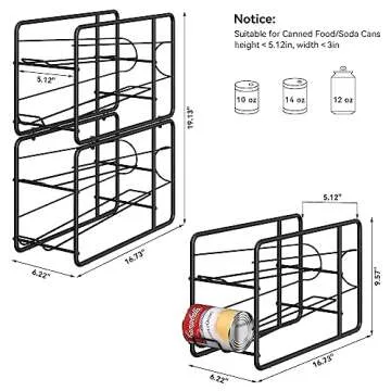 MOOACE Stackable Can Dispenser Rack for Pantry