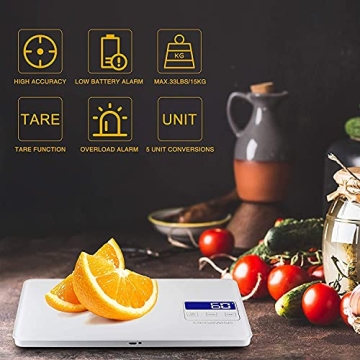 Buy MegaWise Precision Food Scale 33lb USB Rechargeable Kitchen Scale