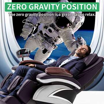 Full Body Electric Shiatsu Massage Chair Recliner with Built-in Heat Therapy Air Massage System Stretch Vibrating for Home Office Living Room PS4,Brown