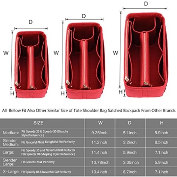 ZTUJO Luxury Felt Purse Organizer for Stylish Organization