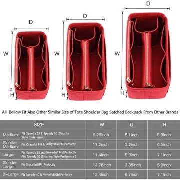 ZTUJO Luxury Felt Purse Organizer for Stylish Organization