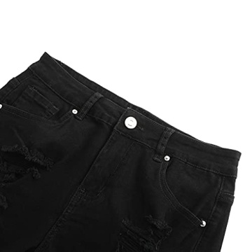 Stylish THUNDER STAR Women's Ripped Stretchy Jean Shorts