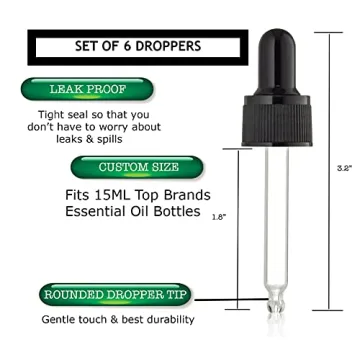 Premium Glass Dropper Set for Essential Oils