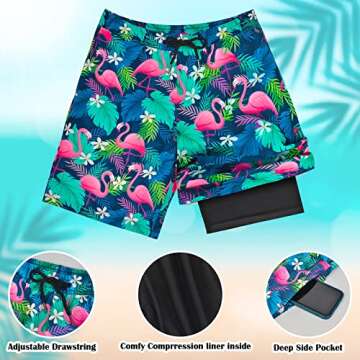 OlyPegic Boys Swim Trunks Size 10-12, Boy Swim Shorts Boy Bathing Suit Swimsuit Kids Swimwear Board ...