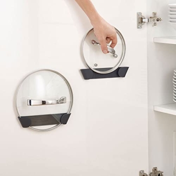 Joseph Joseph 4-Pack Adhesive Pot Lid Holders Kitchen Organizer